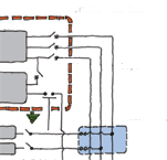 Wiring schematic for common power supply