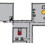 Schematic drawing of cable layout for home network system