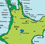 Exposure zones – North Island